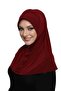 Takmatik Plain Burgundy Ready-To-Wear Turban Hijab Pool Cap Medical Suitable Prayer Cover - 3