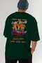 Araba Club Series 19 Back Printed Green Oversize T-Shirt 100% Cotton Men Women - 7