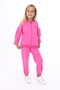 Girl's 2-Piece Set Printed College Collar Zippered Pocket Sweatshirt & Elastic Waistband Pants - 4