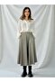 Valerie Winter Flared Long Skirt Women's Olive Leaf Color - 3