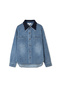 Crochet Collar Denim Shirt - 3