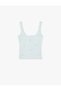 Cotton Square Neck Bowknot Thick Strap Blouse - 3