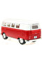 1:32 Scale Metal Pull-Back Nostalgic Volkswagen T1 Minibus Vosvos Toy Car - Red (13 cm) - 3
