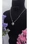 Elegant Square Frame Zircon Stone Silver Color Necklace Non-Tarnish-45Cm - 2