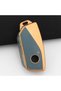 Bmw Compatible I7, I5, I4, Ix, X1, X5, X6, X7, Xm, 2, 3, 4, 5, 7 Series, G07, F98, G70, G09, Gold Edge Tpu Key Case Cover (Blue)