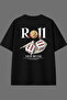 Your Roll Design Back Printed Black Oversize T-Shirt