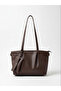 Valentina Brown Wallet Charm Detailed Women's Shoulder Bag