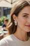 Anti-Tarnish Steel Zircon Stone Earrings