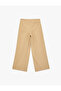 Pleat Detailed Wide Leg Fabric Trousers - 4