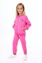 Girl's 2-Piece Set Printed College Collar Zippered Pocket Sweatshirt & Elastic Waistband Pants - 2
