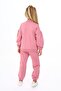 Girl's 2-Piece Set Printed College Collar Zippered Sweatshirt & Sweatpants with Elastic Waistband - 4