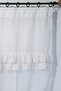 Country Style Pot Curtain Double Ruffled - Compatible with Curtain Rod and Rustic - 8