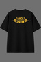 Back Gym Design Back Printed Black Oversize T-Shirt