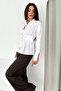 Women's Belt Detail Buckled Shirt – Brown Frame - 3