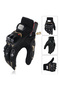 Motorcycle Black Protected Touch Screen Non-Slip Elastic Fabric Cycling Scooter Gloves
