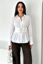 Women's Belt Detail Buckled Shirt – Brown Frame - 2