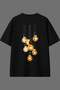 Accessory Lamp Design Back Printed Black Oversize t Shirt