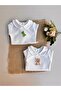 2-Pack Embroidered Snap Fastener Bodysuit - Green Dino & Teddy Bear - 4