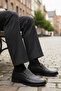 301 Genuine Leather Gel Sole Black Men's Casual Shoes - 2