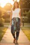 Ethnic Patterned Women's Shalwar – with Pockets, Elastic Waist, Comfortable Cut Casual Shalwar Trousers - 5