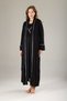 Black Piping Maternity and Postpartum Gown and Nightgown Set - 2-Piece Hospital Discharge Maternity Set - 2