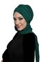 Kardelen Scarf Lined Green Ready-Made Hijab Hijab Pool and Outdoor Bonnet - 2