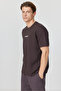 Men's Textured Text Detail T-Shirt - 3