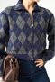 Women's Zippered Hooded Knitwear Cardigan - 7