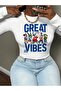 Women's Great Vibes Printed Crew Neck Bodysuit