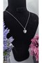 Zircon Stone Heart Silver Color Thin Chain Necklace Non-Tarnish-45Cm - 3