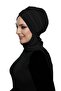 وشاح Kardelen مبطن باللون الأسود وحجاب حجاب جاهز وغطاء محرك خارجي - 2
