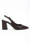 Bitter Brown Heeled Women's Classic Shoes - 2