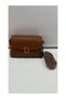 Multi-Compartment Lock Detailed Shoulder and Crossbody Bag - 3