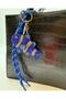 Bag Charm with Stone Clownfish Figure – Keychain Bag Charm with Blue Rope Strap - 3