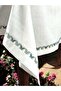 مفرش طاولة مطرز بتصميم الفراشة لـ 8 أشخاص بلون كريمي - 4