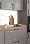 White Gray Detail Pattern between Kitchen Countertops, Marble Foil Coating Sticker, Foil Print, 100X60 cm - 3
