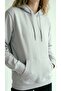 Unisex Comfortable Cut Cotton Soft Textured Basic Patterned Hooded Sweatshirt with Fleece Inside - 6