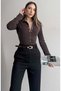 Polo Collar Snap Fastener Arlen Knitwear - 4