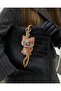 Cute Cat Figurine Drawstring Bag & Keychain Charm with Stones