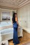 Navy Blue Sartoria Tie-Detail Long Dress ATE-3455 - 5