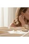 Steel Zircon Stone Bow Figured Gold Earrings – Special Design Tarnish-Resistant Women's Earrings - 5