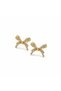 Steel Zircon Stone Bow Figured Gold Earrings – Special Design Tarnish-Resistant Women's Earrings - 3
