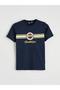Navy Blue Fenerbahçe Printed Combed Cotton Men's Pajama Set (S6) - 2