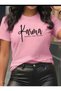 Patterned Women's T-Shirt, Casual Graphic T-Shirt