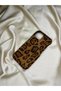 iPhone 13 - 14 Compatible Leopard Phone Case |   Vintage Velvet Textured Patterned Soft Silicone Case - 2