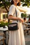 Women's Quilted Crossbody Bag Waterproof Buzzy Fabric Zippered 3 Compartment Shoulder Bag