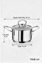 Steel Mini Deep Pot 14X8 cm - with Glass Lid - Stainless - 3