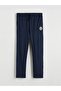 Navy Blue Fenerbahçe Printed Combed Cotton Men's Pajama Set (S6) - 4