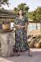 Arias Closet 100% Viscose Floral and Leaf Patterned Buttoned Front Dress - 2
