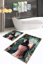 Cat Patterned Digital Printed Colorful Double Bath Mat (40/60cm -60X100Cm)